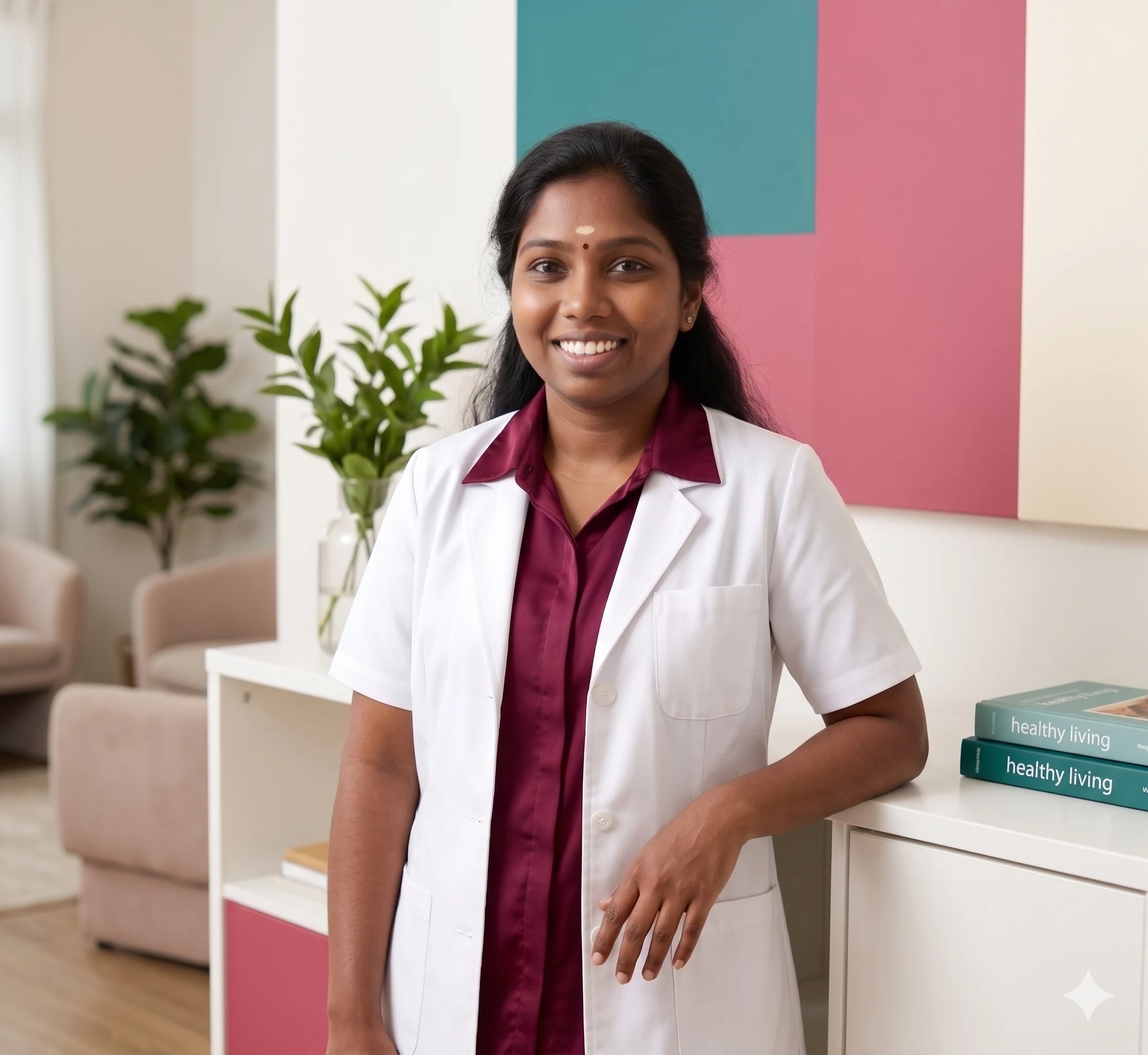 Dietician Lavanya Balraj in clinic